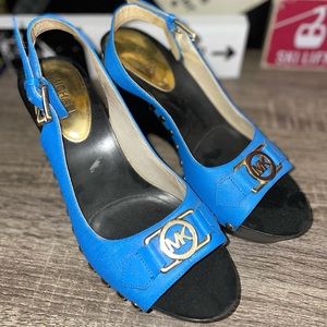 Blue Michael Kors Heels 7.5